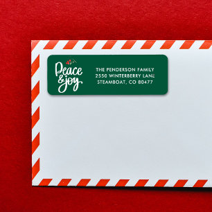 Peace Joest Christmas Holiday Custom Rücksendeadre