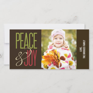 Peace & Joy Carte photo de vacances