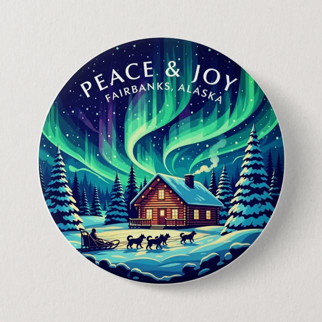 Peace & Joy Fairbanks Alaska Button (Vorderseite)
