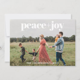 Peace & Joy Family Foto Weihnachtskarte