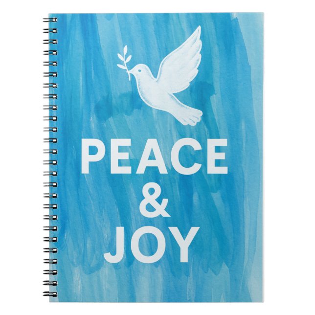 Peace & Joy Feiertage Notizblock (Vorderseite)
