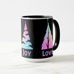 Peace Joy Liebe Christmas Tree Combo Tasse, 15 oz Tasse