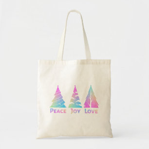 Peace Joy Liebe Weihnachtsbaum Tragetasche