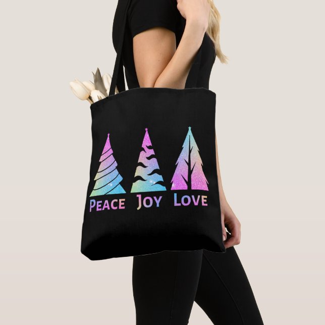 Peace Joy Liebe Weihnachtsbaumen Tasche (Von Nahem)