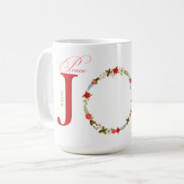 Peace Joy Liebe Wreath Kaffeetasse