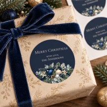 Peace & Joy Mitternachtsblaue elegante Weihnachtsd