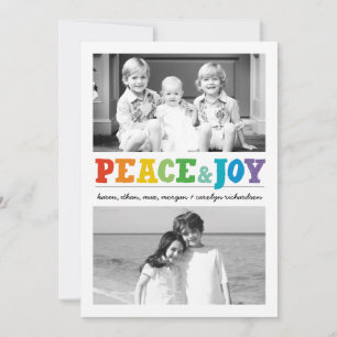 Peace & Joy Multi x 2 Feiertagskarte