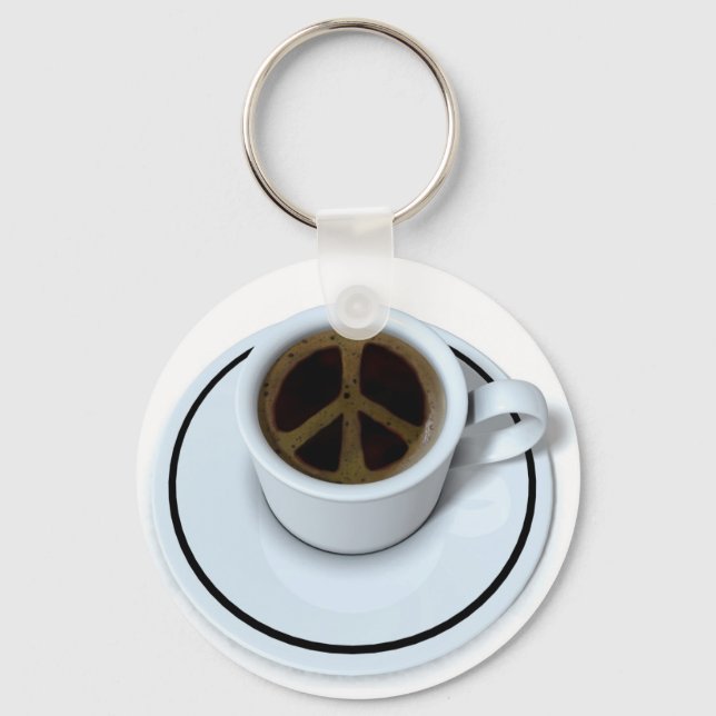 Peace Kaffee Schlüsselanhänger (Vorderseite)