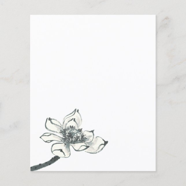 Peace l Beautiful Watercolor Lotus Flyer (Vorne)