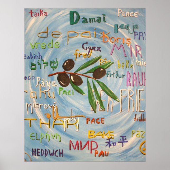 "Peace Language - Version 2" print (SSS) Poster (Vorne)