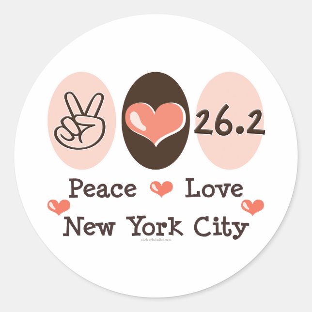 Peace Liebe 26.2 Stickers (Vorderseite)