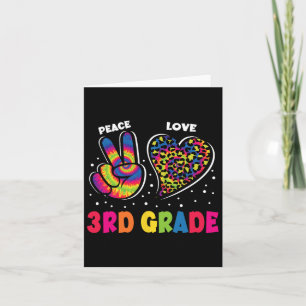 Peace Liebe 3. Stufe Leopard Gefärbte Krawatte zur Karte