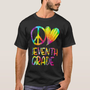 Peace Liebe 7. Klasse Zurück Schule 7. Klasse T-Shirt