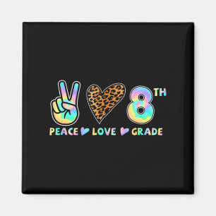 Peace Liebe 8. Klasse Squad Zurück zum Schullehrer Magnet