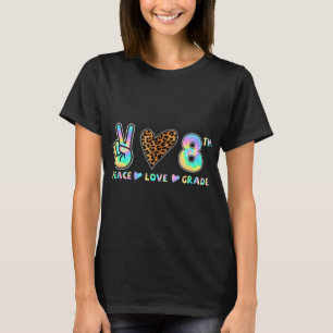 Peace Liebe 8. Klasse Squad Zurück zum Schullehrer T-Shirt