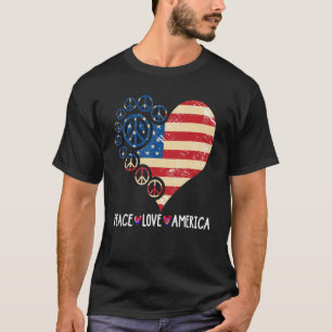Peace Liebe America Herzlich Willkommen in der pat T-Shirt