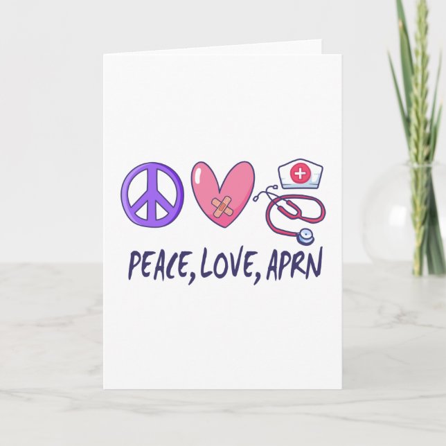 Peace Liebe APRN Karte (Vorderseite)