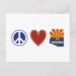 Peace Liebe Arizona Karte Gestaltete Staatsflagge