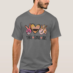 Peace Liebe Art Malerei Palette Niedlich Art Lehre T-Shirt