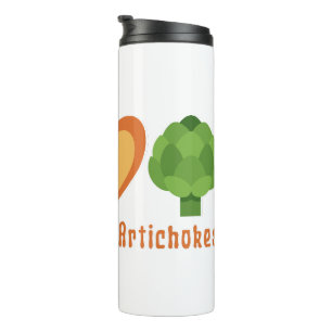 Peace Liebe Artichokes Vegan Veggie Hippie Feinsch Thermosbecher