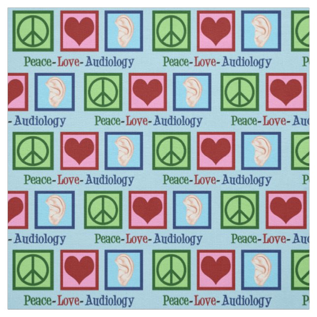 Peace Liebe Audiology Niedlich Audiologe Stoff (Muster)