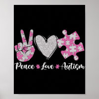 Peace Liebe Autismus Autismus Aufklärung Monat Rät