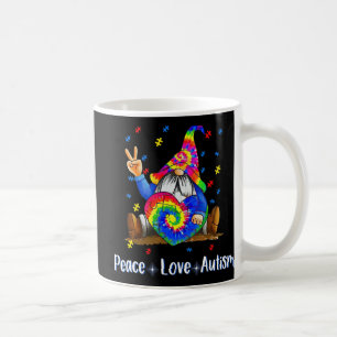 Peace Liebe Autismus Gnome Autismus Gefärbte Krawa Kaffeetasse
