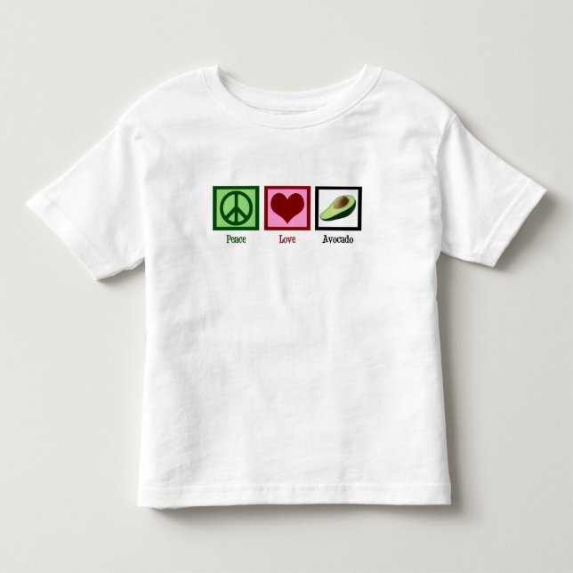 Peace Liebe Avocados Kleinkind T-shirt (Vorderseite)