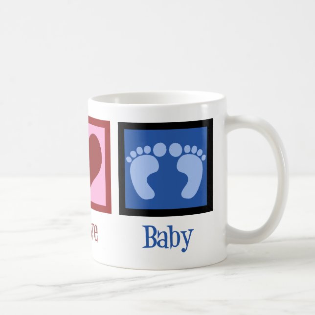 Peace Liebe Baby Boy Kaffeetasse (Rechts)
