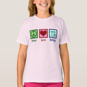 Peace Liebe Backen Niedliche Bäckerei Aquamarin S T-Shirt
