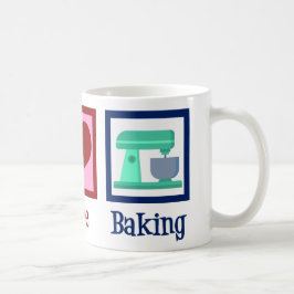 Peace Liebe Backen Niedliche Bäckerei Aquamarin St Kaffeetasse