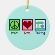 Peace Liebe Backen Niedlicher Aquamariner Bäckerei
