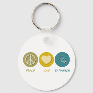 Peace Liebe Badminton Schlüsselanhänger