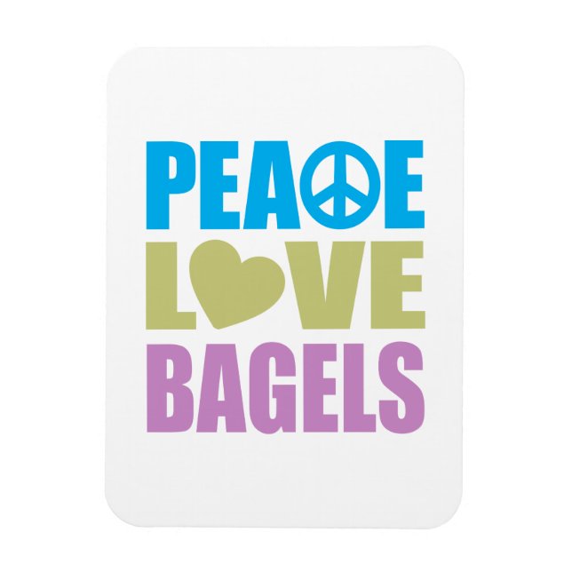 Peace Liebe Bagels Magnet (Vertikal)