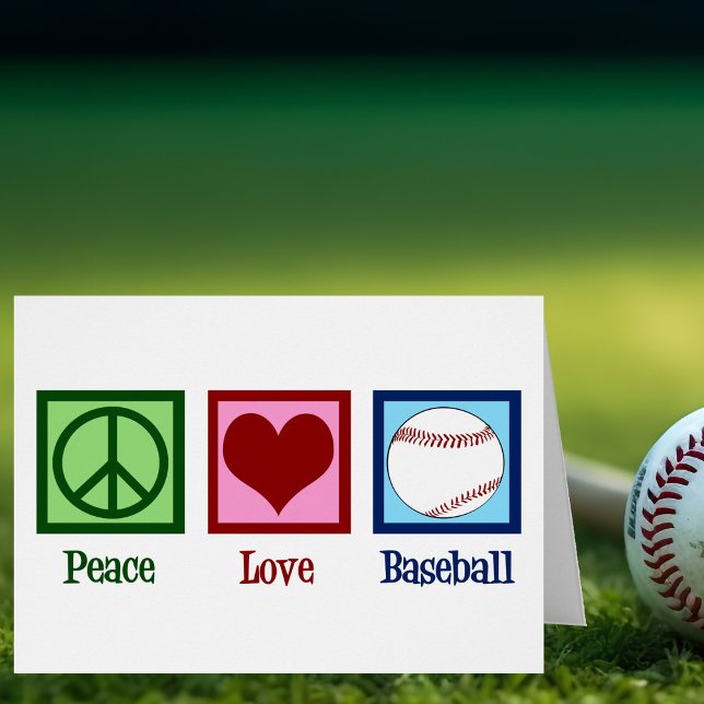 Peace Liebe Baseball Team Holiday Card (Von Creator hochgeladen)