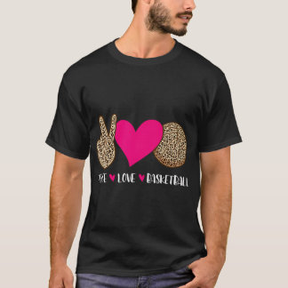 Peace Liebe Basketball - Ball Game Coach Hoops T-Shirt