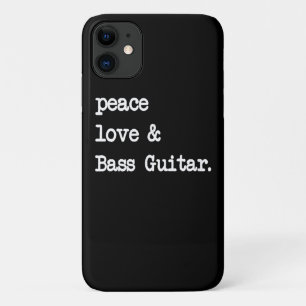 Peace Liebe & Bass Guitar Musician Guitaris Case-Mate iPhone Hülle