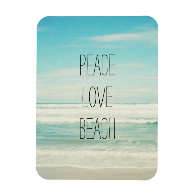 Peace Liebe Beach Magnet (Vertikal)