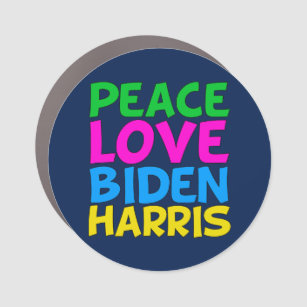 Peace Liebe Biden Harris Auto Magnet