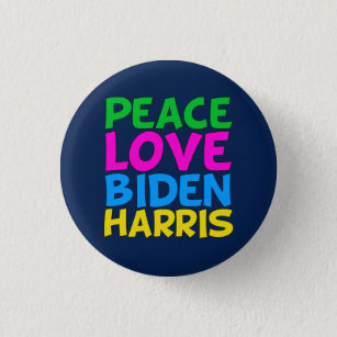 Peace Liebe Biden Harris Button