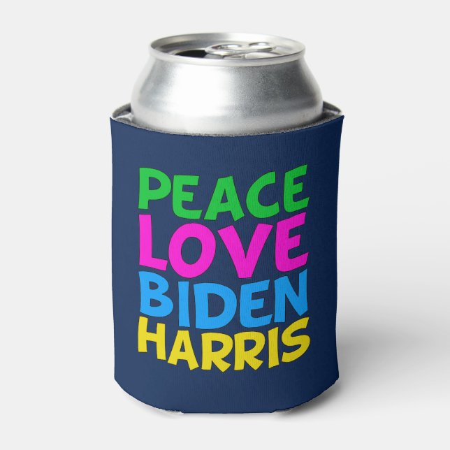 Peace Liebe Biden Harris Niedlich Wahl 2024 Dosenkühler (Kanne Vorderseite)
