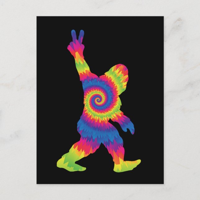 Peace Liebe Bigfoot - Bigfoot Lovers Postkarte (Vorderseite)