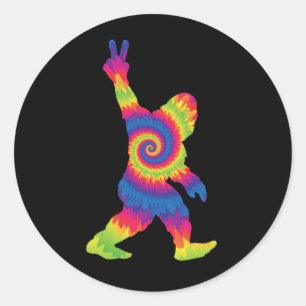 Peace Liebe Bigfoot - Bigfoot Lovers Runder Aufkleber