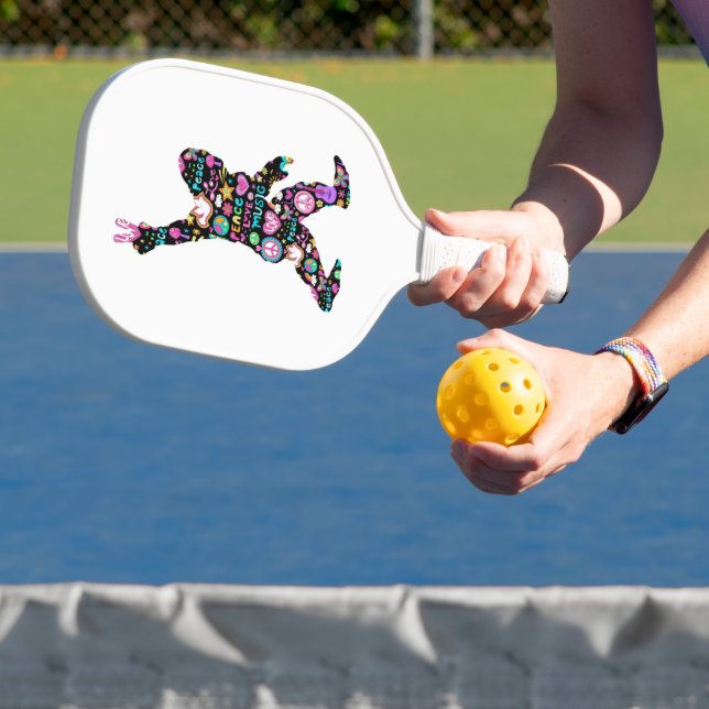 Peace Liebe Bigfoot Hippie Funny Bigfoot Lover Pickleball Schläger (InSitu)