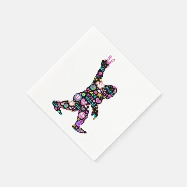 Peace Liebe Bigfoot Hippie Funny Bigfoot Lover Serviette (Ecke)