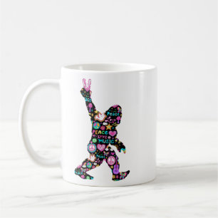 Peace Liebe Bigfoot Hippie Funny Bigfoot Lover T-S Kaffeetasse