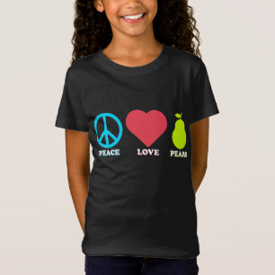 Peace Liebe Birnen Funny Pear Frucht T-Shirt