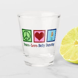 Peace Liebe Bly Tancing Schnapsglas