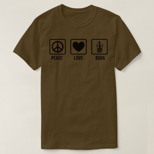 Peace Liebe Boba Graphic Tee Lover Tea Drinker Bub (Design vorne)