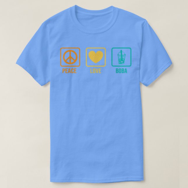 Peace Liebe Boba Graphic Tee Lover Tea Drinker Bub (Design vorne)